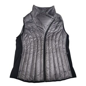 Calvin Klein Performance Womens Down Puffer Vest Zipper Pockets Gray size 1X